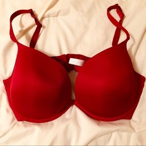 Hot Red 40DD Cacique Bra Plunge Push-up